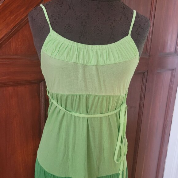 Gap XS Green Gradient Ombre Maxi Dress - Picture 2 of 4